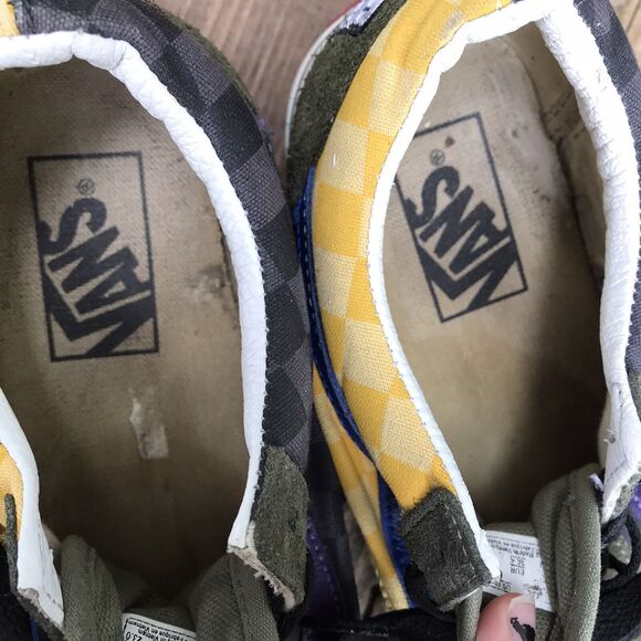 Vans Off The Wall Otw Rally Multi Suede Checker Skate Shoes M 5 W 6.5 Punk Emo - Picture 7 of 9